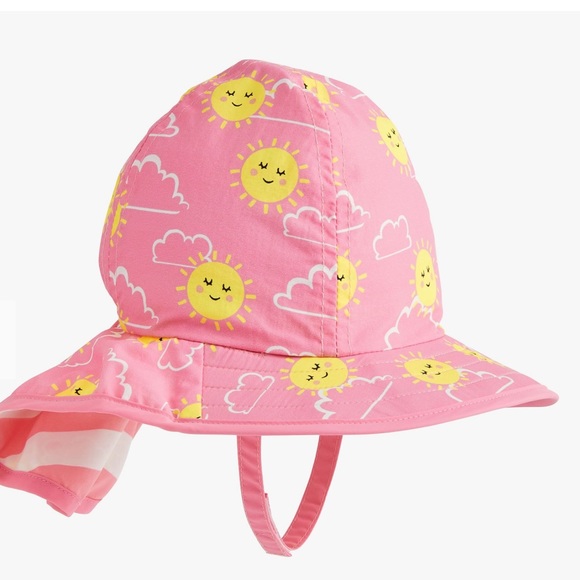 Like New✨Pottery Barn Sunshine Diaper Cover Up 6-12M and Reversible Hat 3-12M - Picture 3 of 7